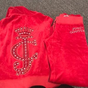 Juicy couture velvet jogging set